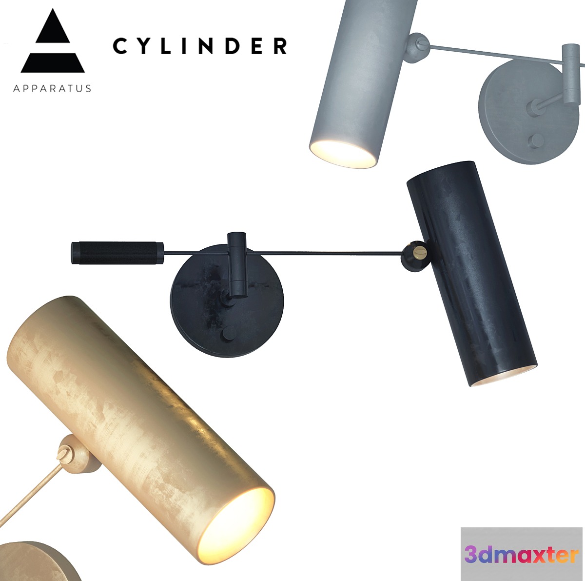 Cylinder swing arm sconce 3D Max