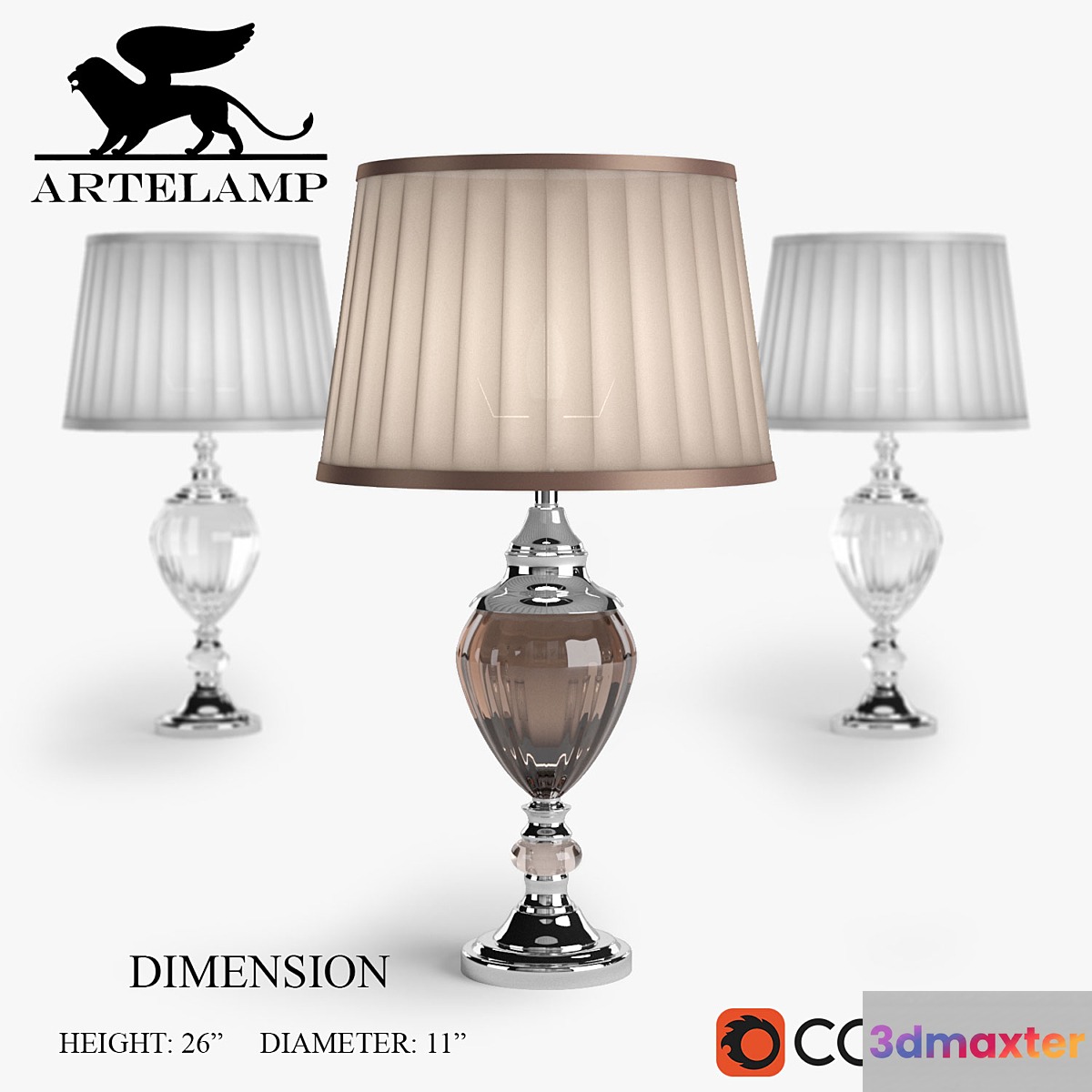 Arte lamps 3D Max