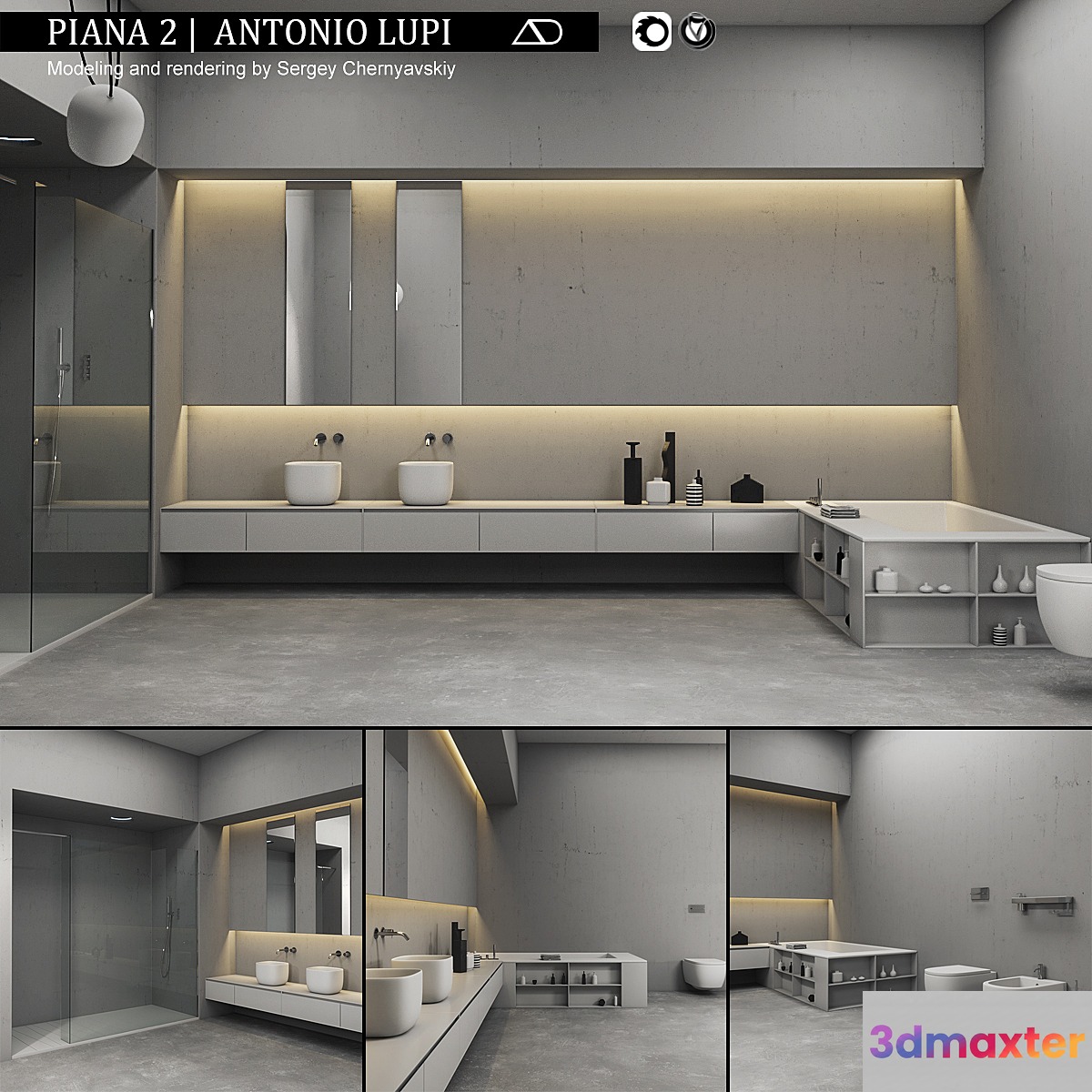 Bathroom furniture set Piana 2