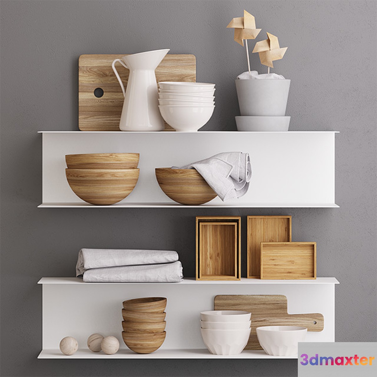 Botkyrka Wooden Set 3D Max