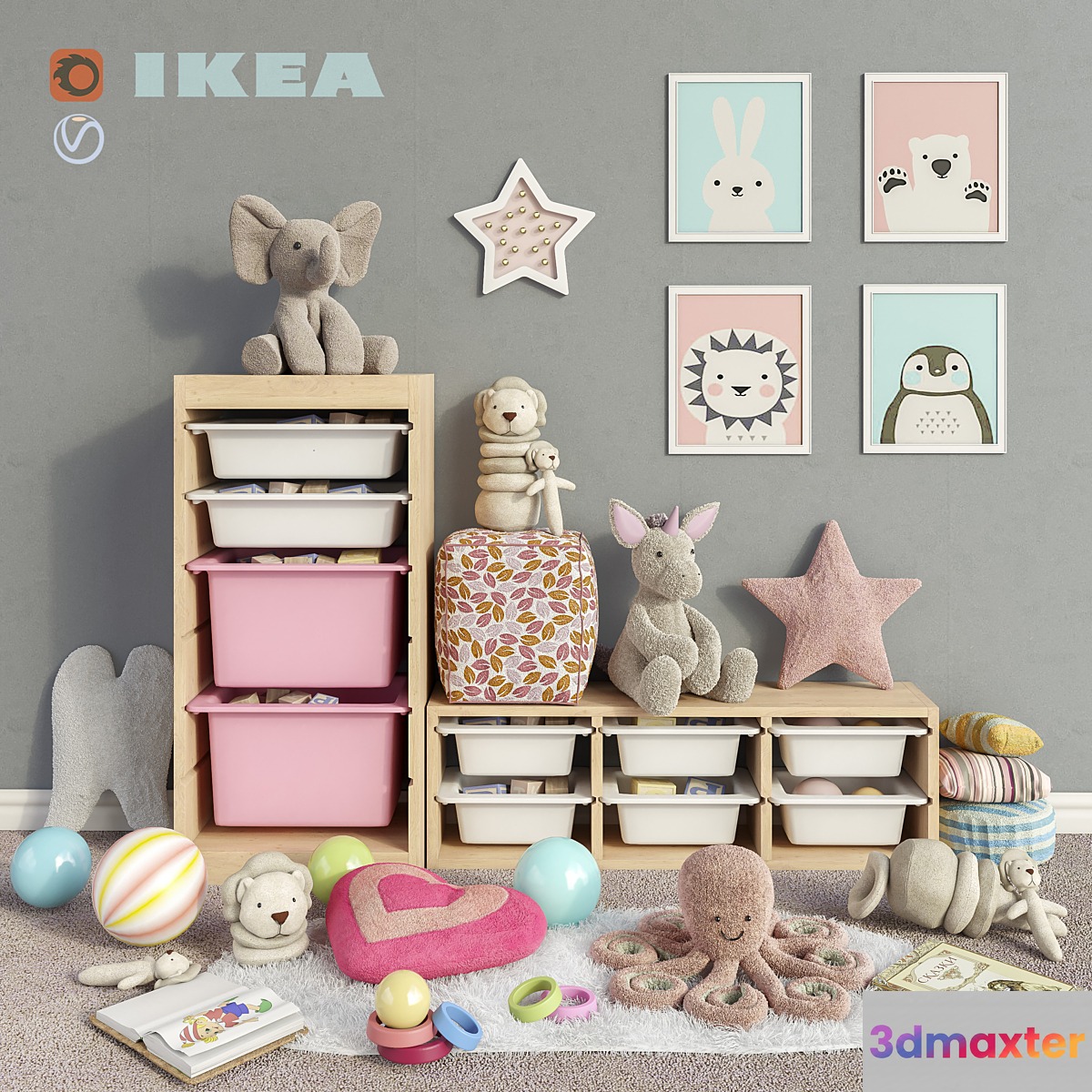 IKEA storage furniture toys and decor for a children's room set 3 - No.2