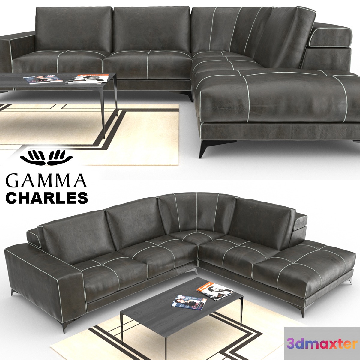 Gamma Charles Sofa 3D Max