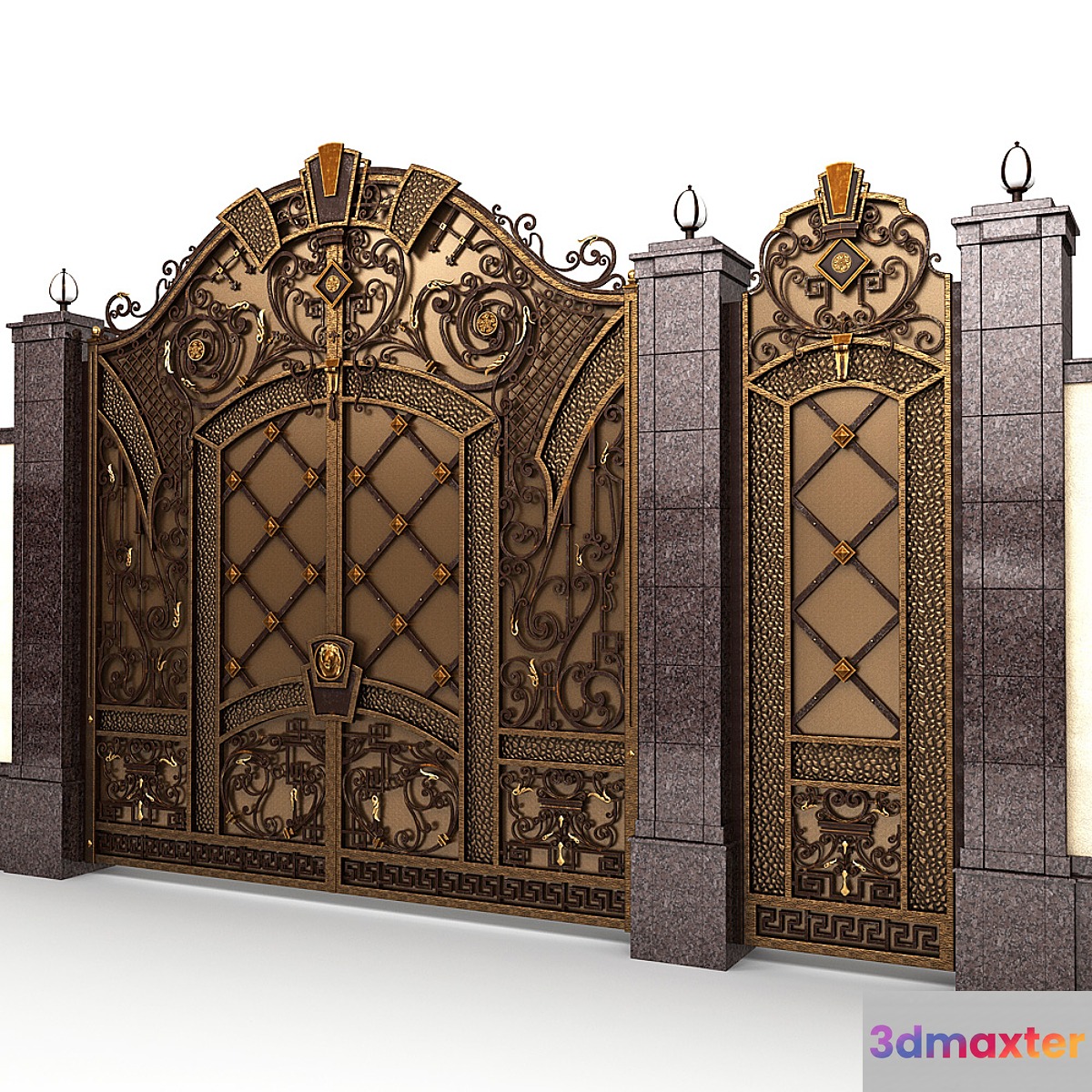 Exclusive gate with wicket door