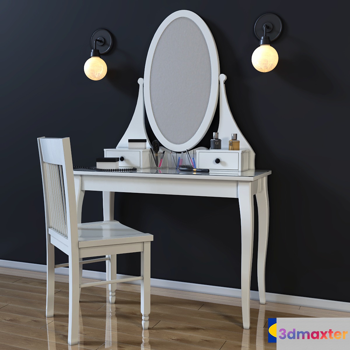 Dressing table IKEA HEMNES 3D Max