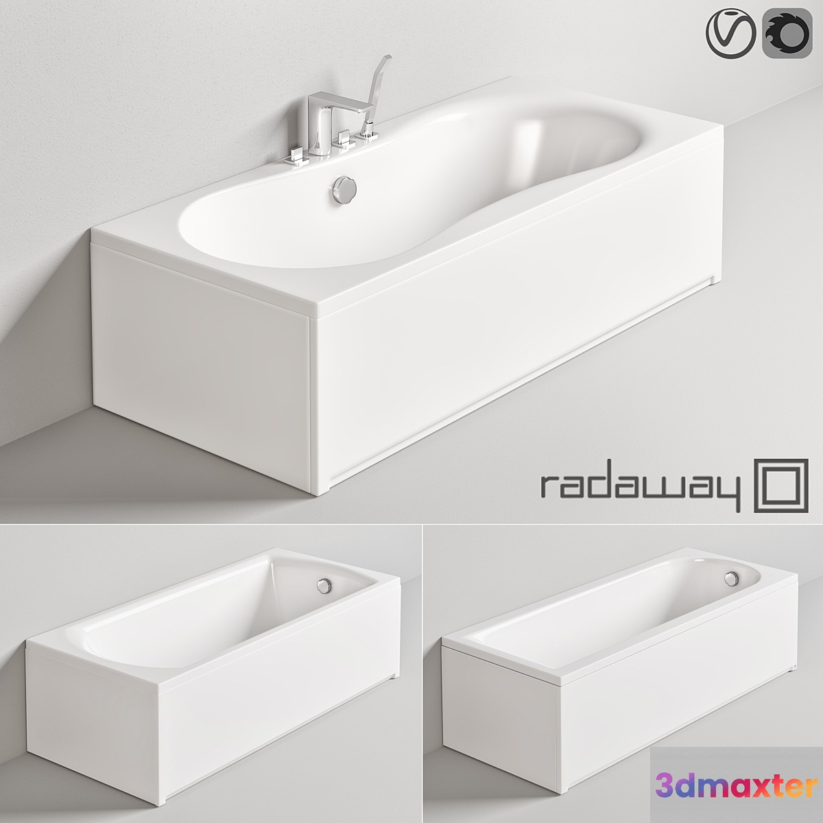 Radaway baths Set 2 + Steinberg bath _ shower mixer 3D Max