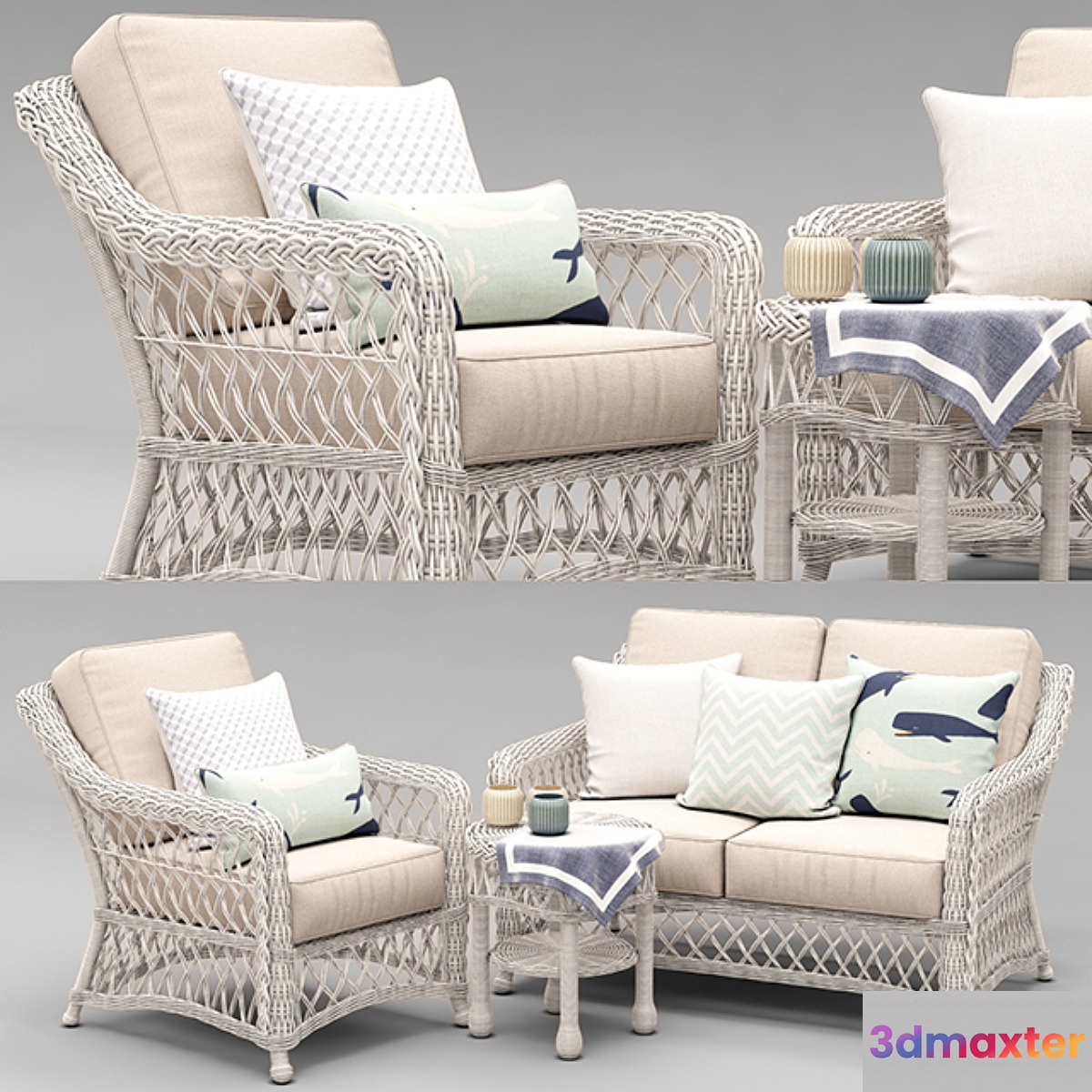 HAMPTON SEATING IN IVORY FINISH