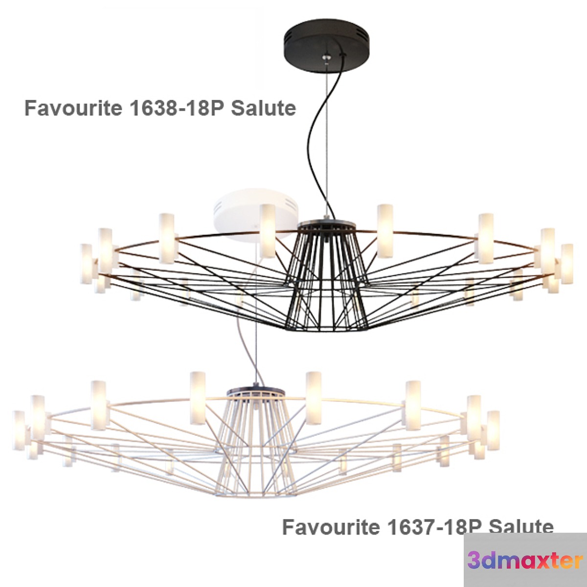 Chandelier Favorite 1638-18P Salute and Favorite 1637-18P Salute