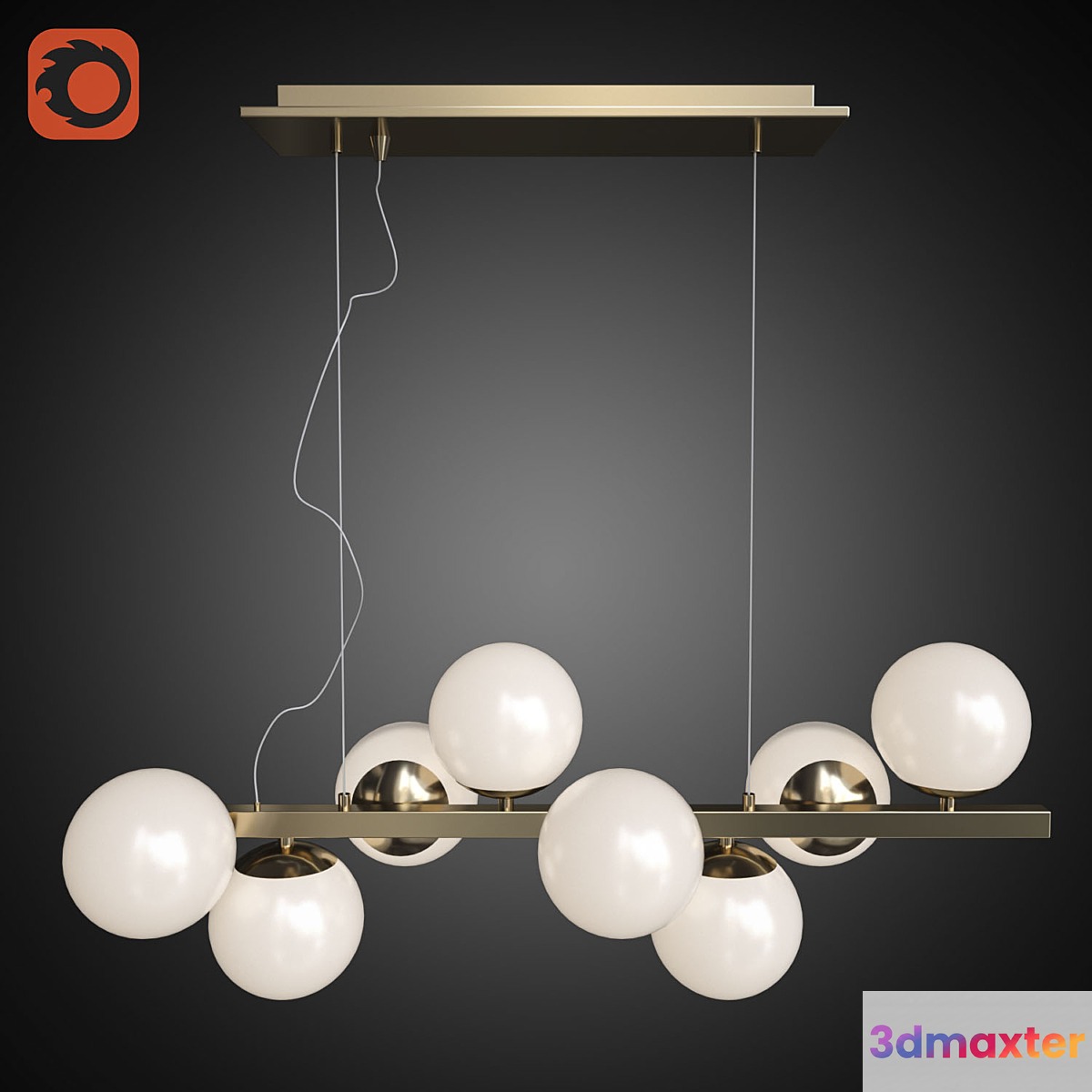Chandelier Horizontal atom pendant