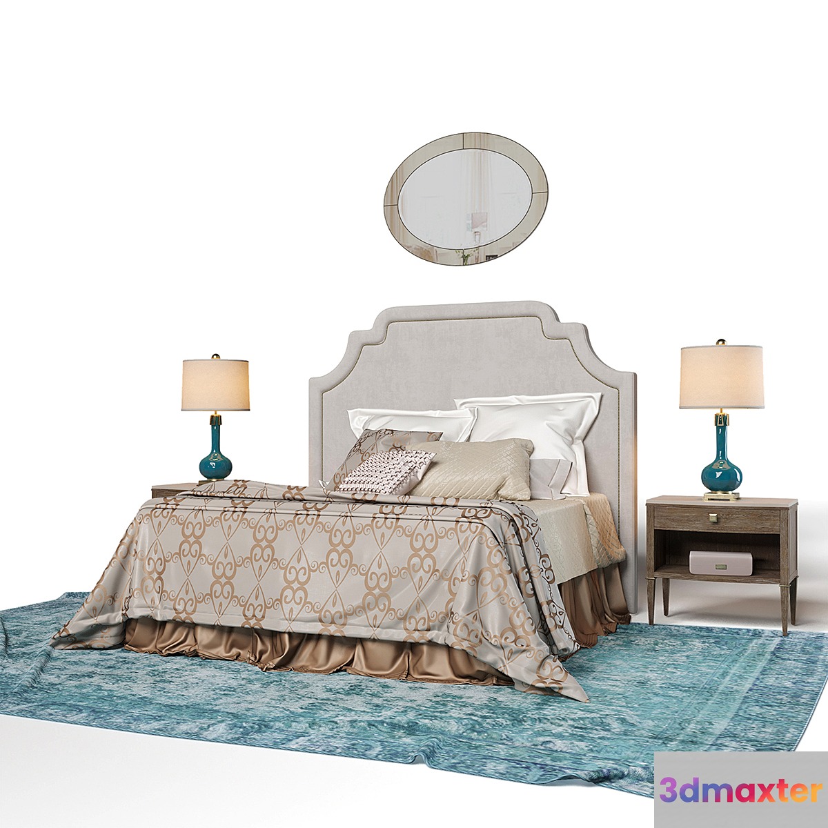 Bed with linens - No.3
