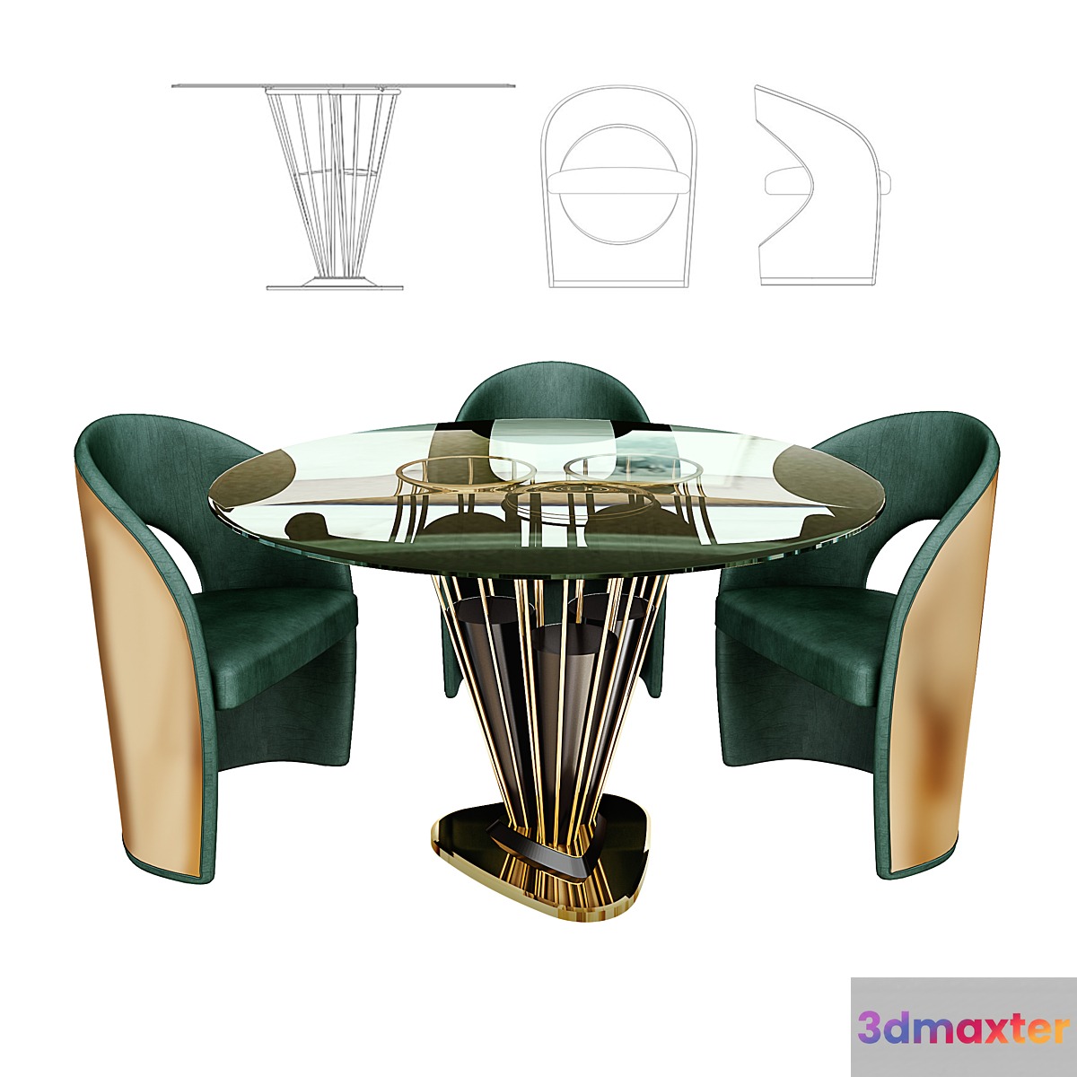 Essential Home Winchester Dining Table + Jones Dining Chair