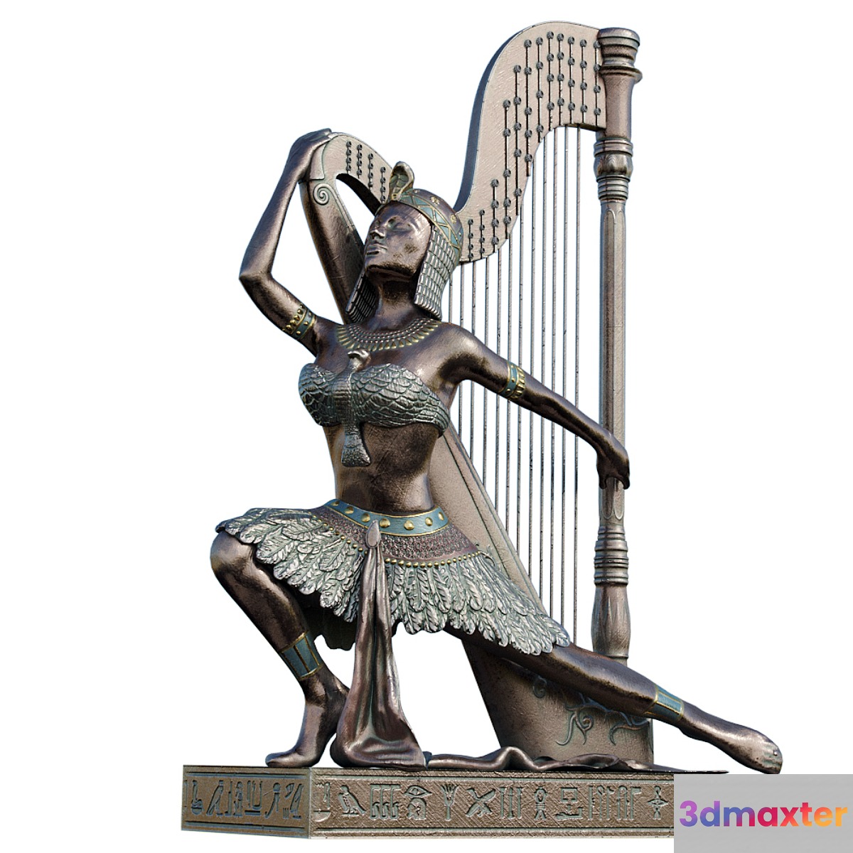 Egyptian with harp