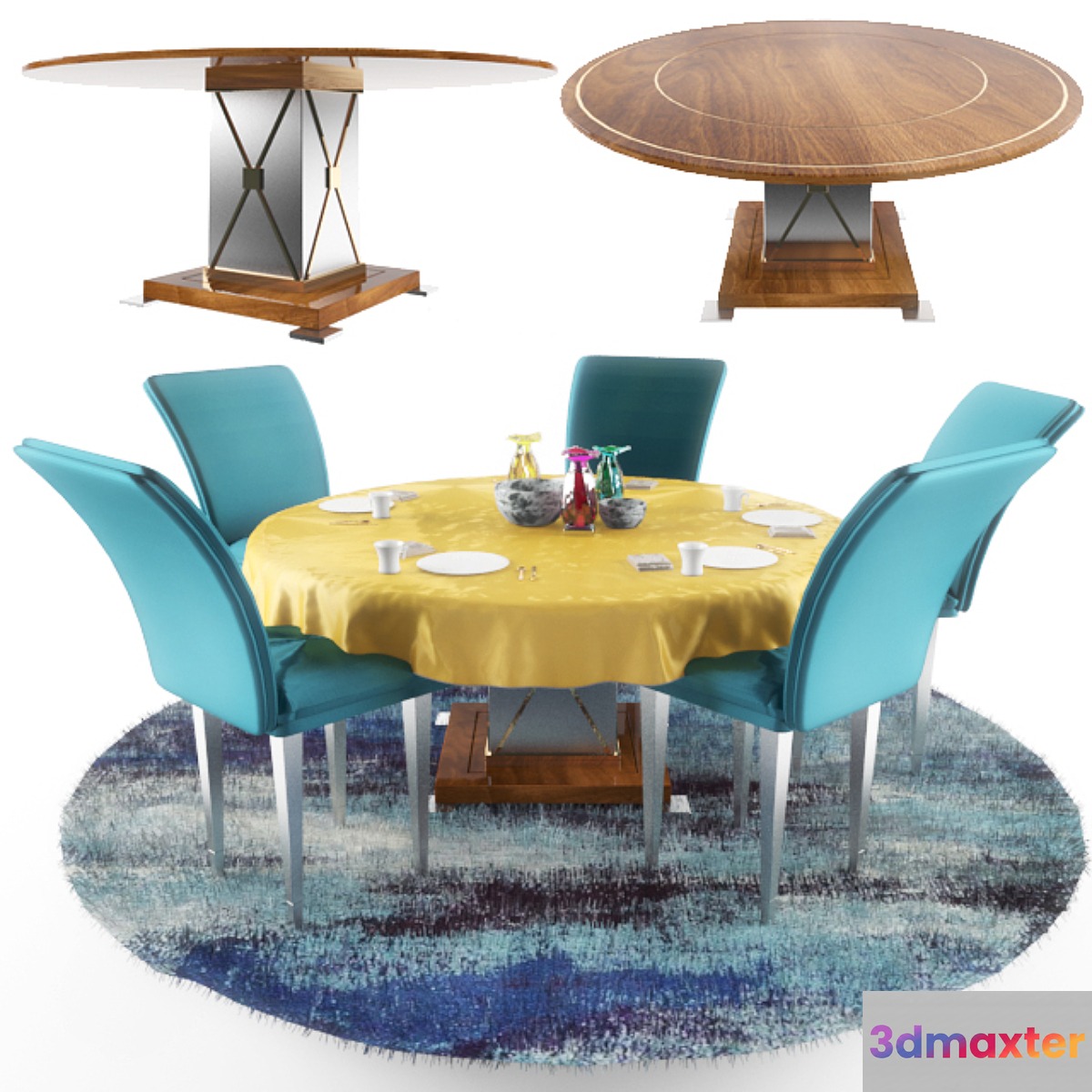 Dining table - No.4 3D Max