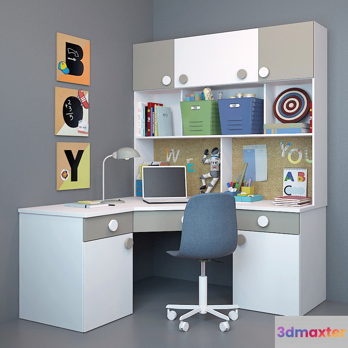 Writing desk and decor for a nursery 6