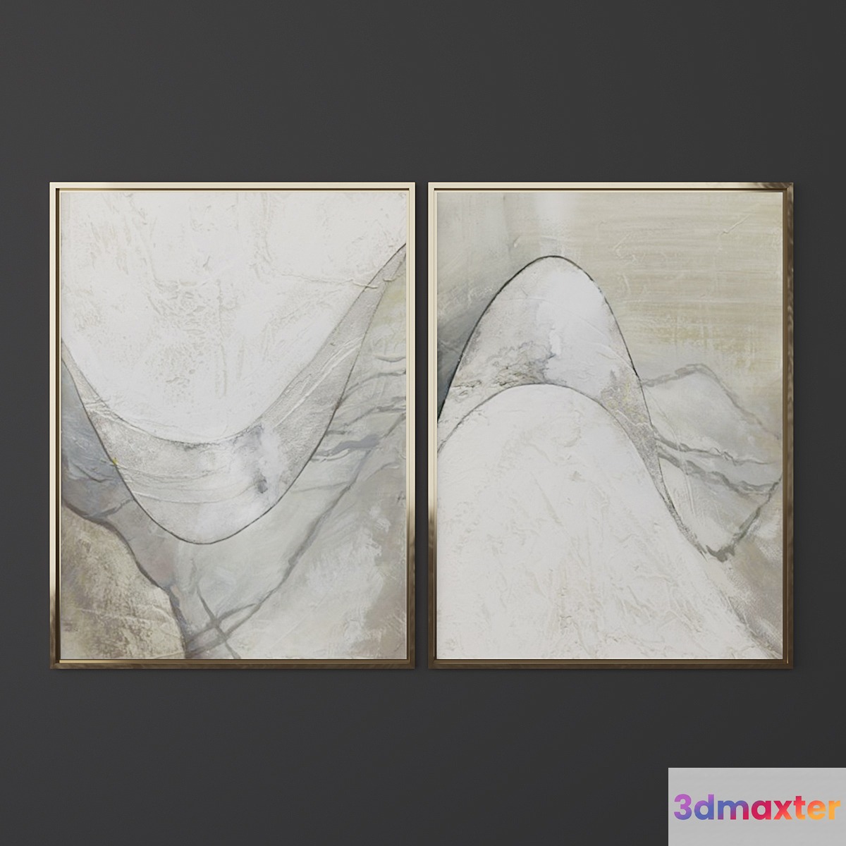 Set of contemporary art 19 3D Max