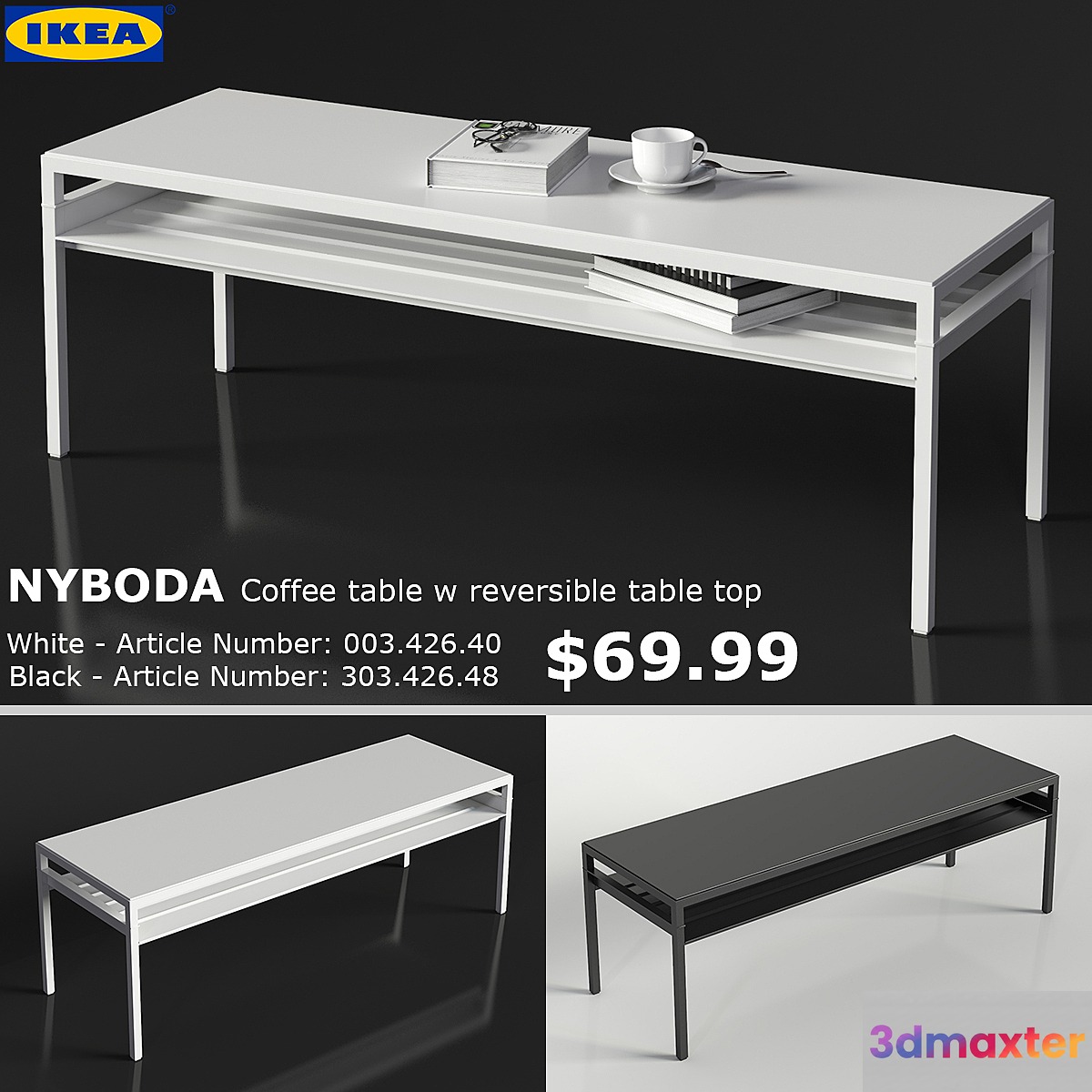 IKEA NYBODA Large Table 3D Max