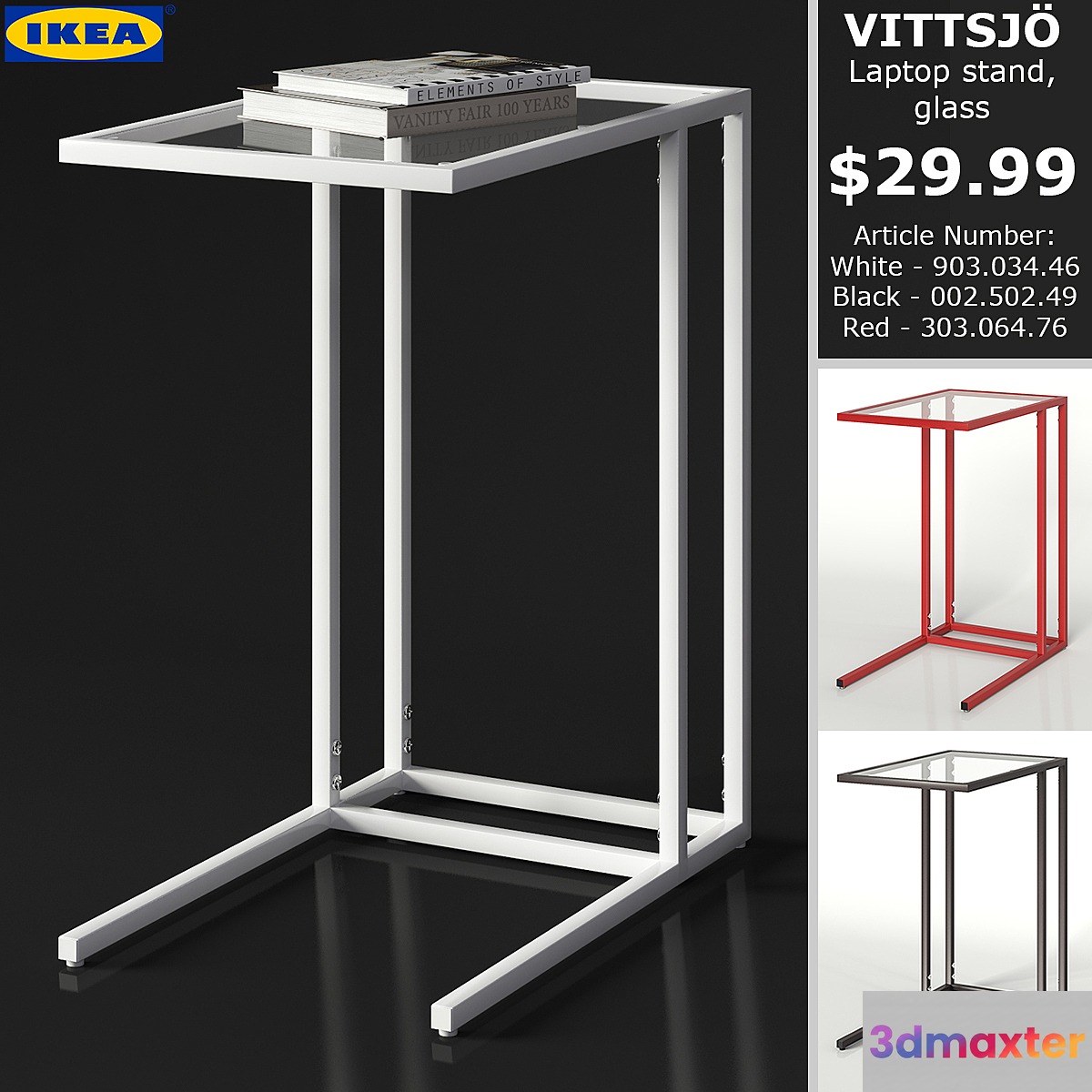 IKEA VITTSJO Laptop stand 3D Max