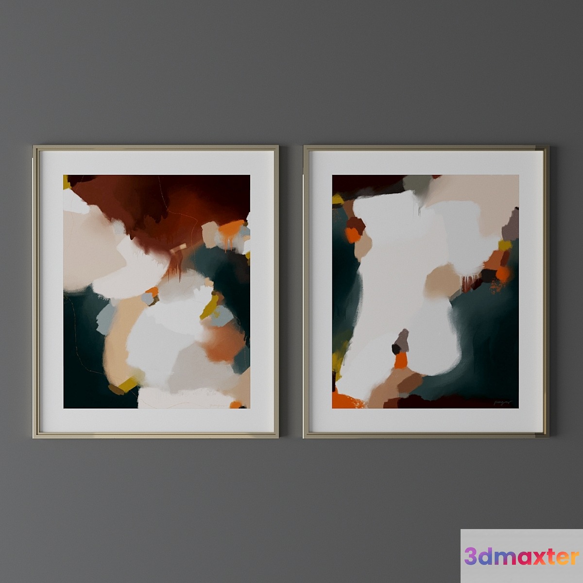 Set of abstract paintings13 3D Max