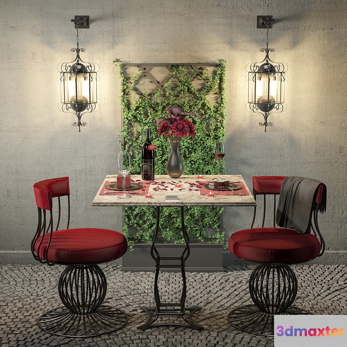 Romantic Dinner Table Outdoor