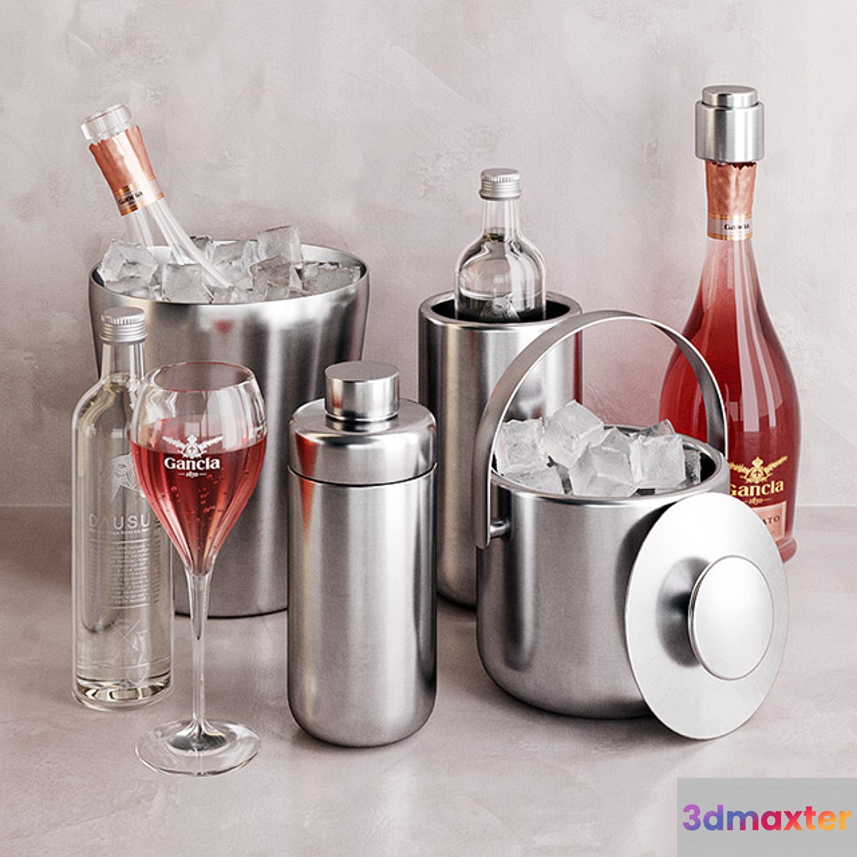 Duke Coctail Set 3D Max