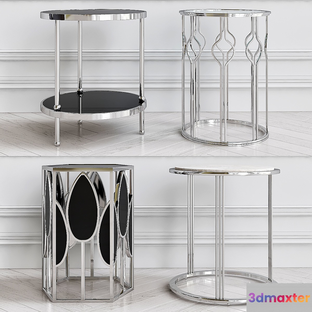 Nickel side table 3D Max
