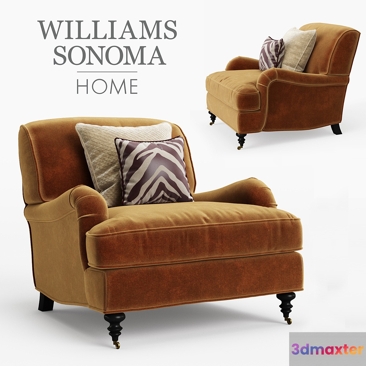 Williams Sonoma Bedford Chair 3D Max