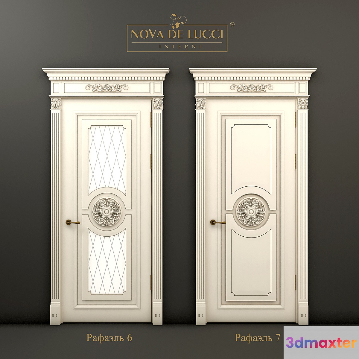 Classic doors Rafael 6 and Raphael 7 3D Max