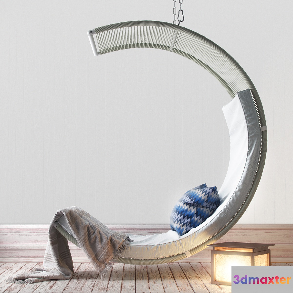 sunken patio hanging chairs 3D Max