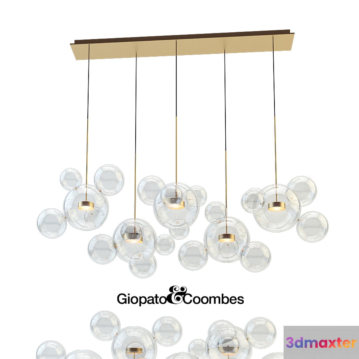 Giopato & Coombes Chandelier BTC24Z-PE1-BZBC