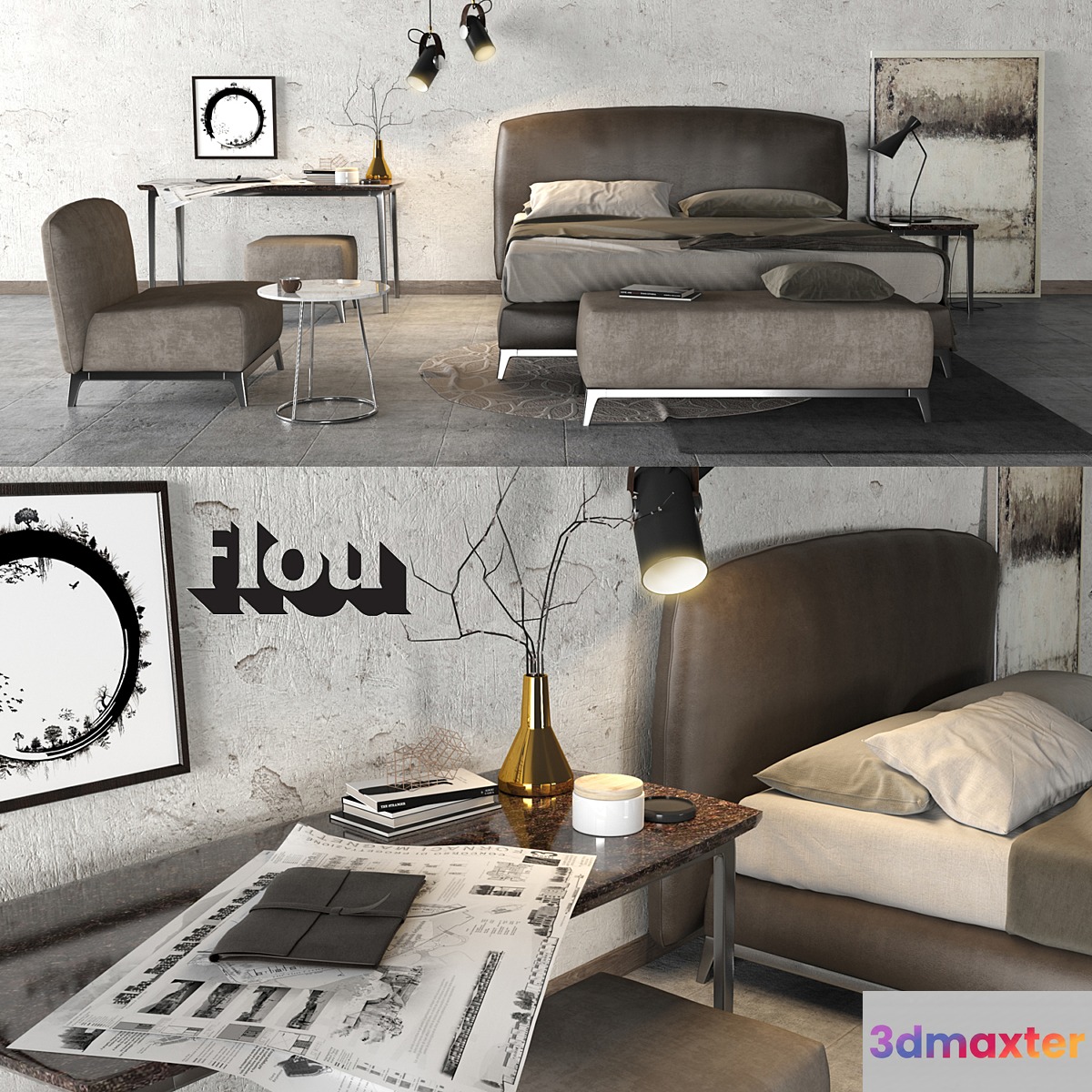Flou Set 02 3D Max