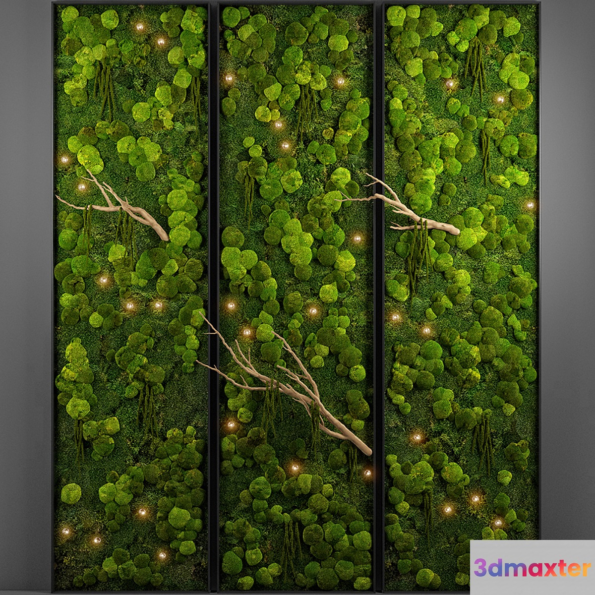 panel moss wall 3D Max