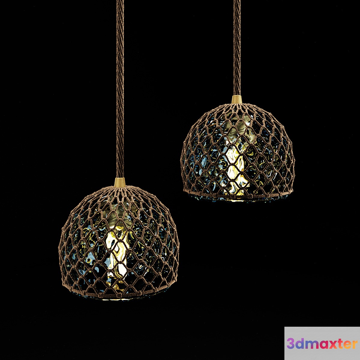 Blue ball glass light
