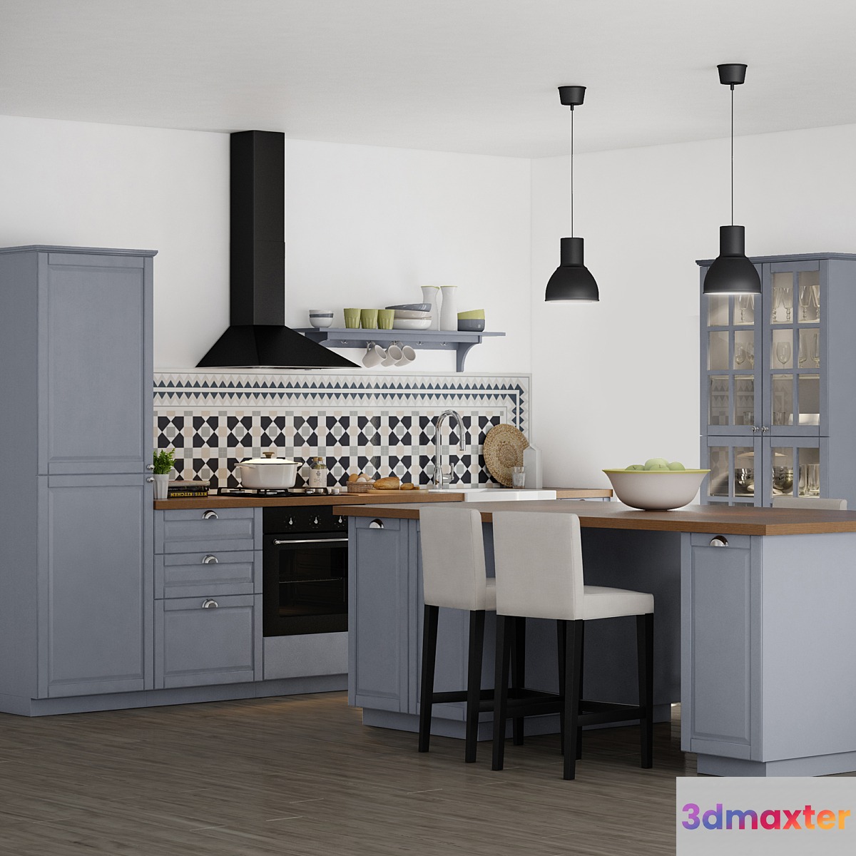 Kitchen IKEA BODBYN 3D Max
