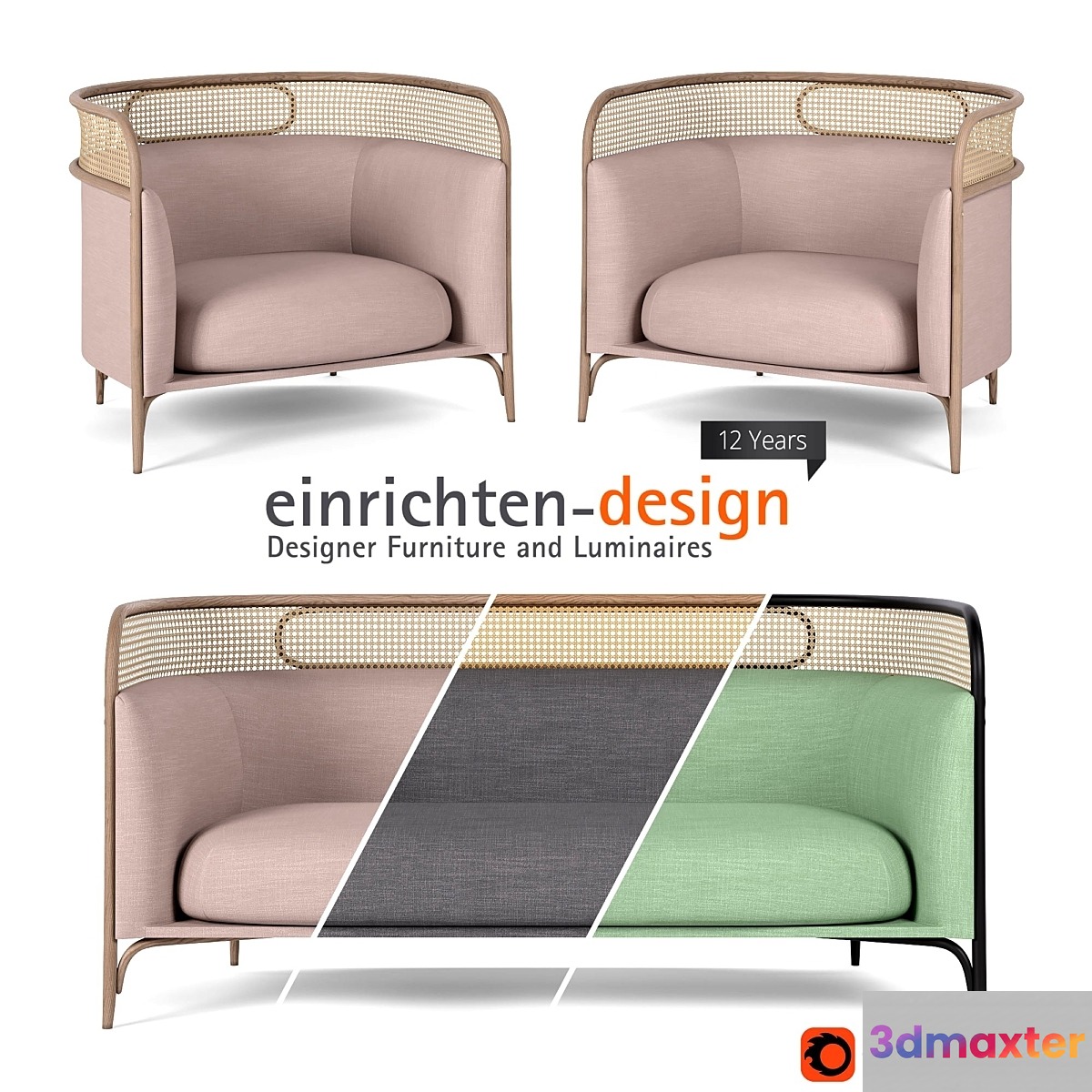 Targa Lounge armchair and sofa 3D Max