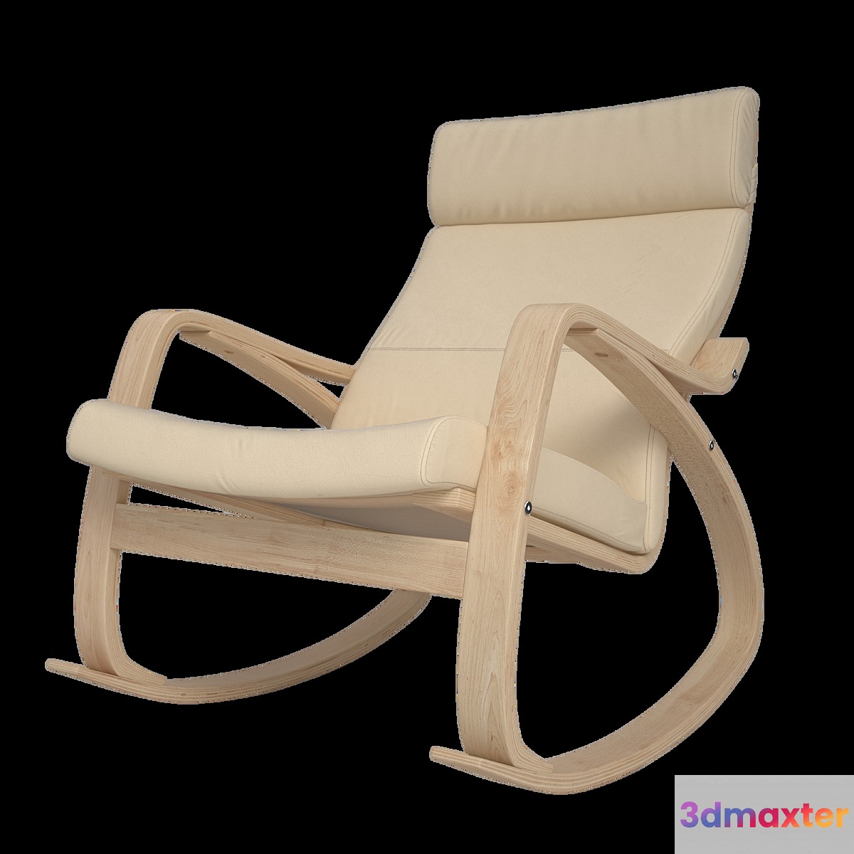 Rocking chair Poeng IKEA 3D Max