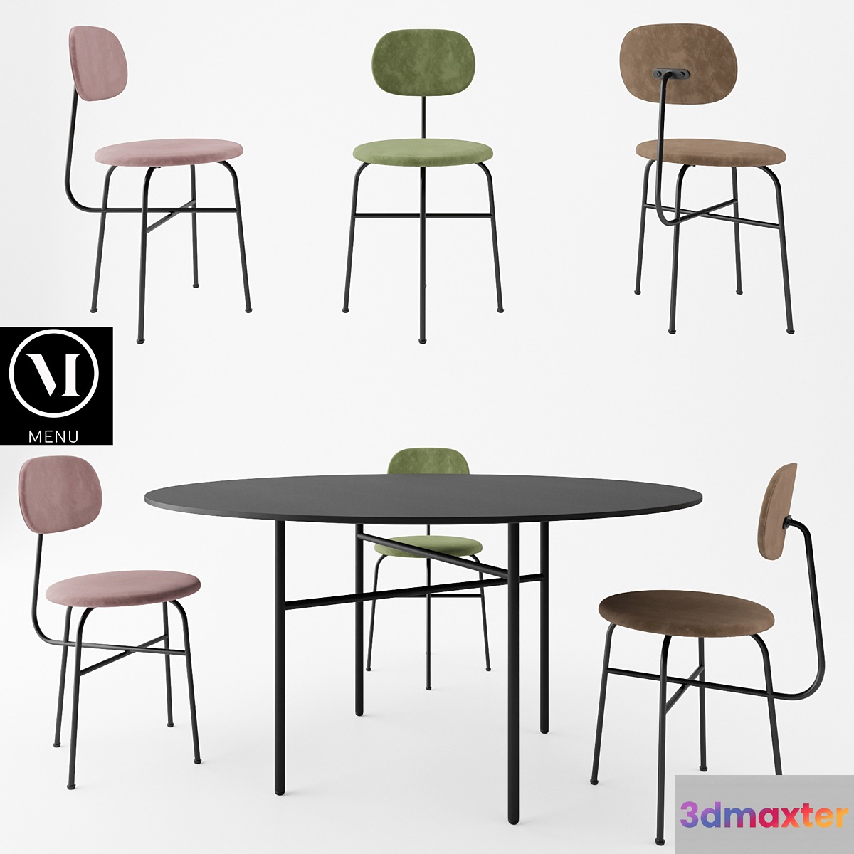 Afteroom Plus Chair + Snaregade Tables By MENU