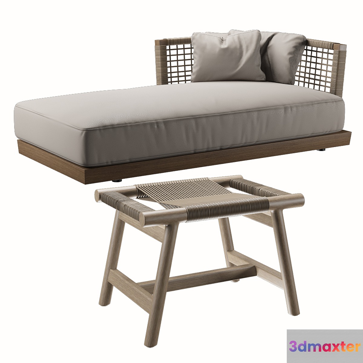 Flexform Mood Oscar dormeuse & Ottoman Giano 3D Max
