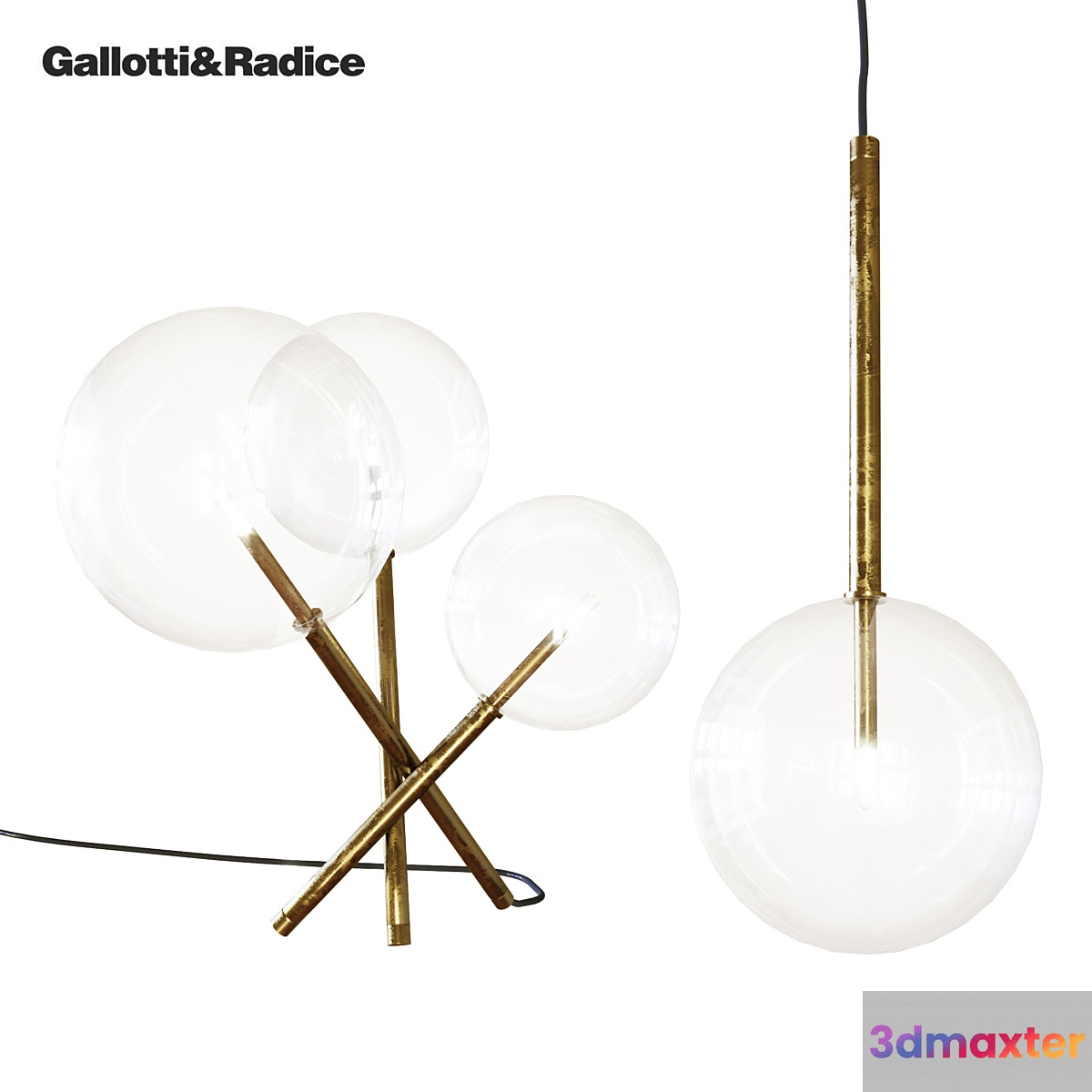 Galotti & Radice Bolle Tavolo 3 Bolle Sola 3D Max
