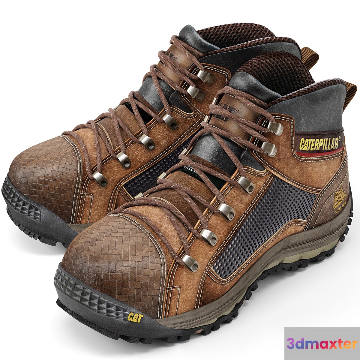 Caterpillar Boots 3D Max