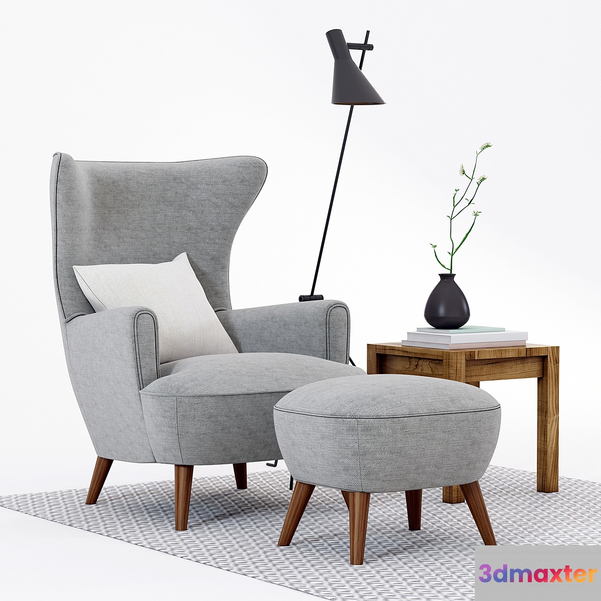 Scandinavian Designs Katja High Back Chair 3D Max
