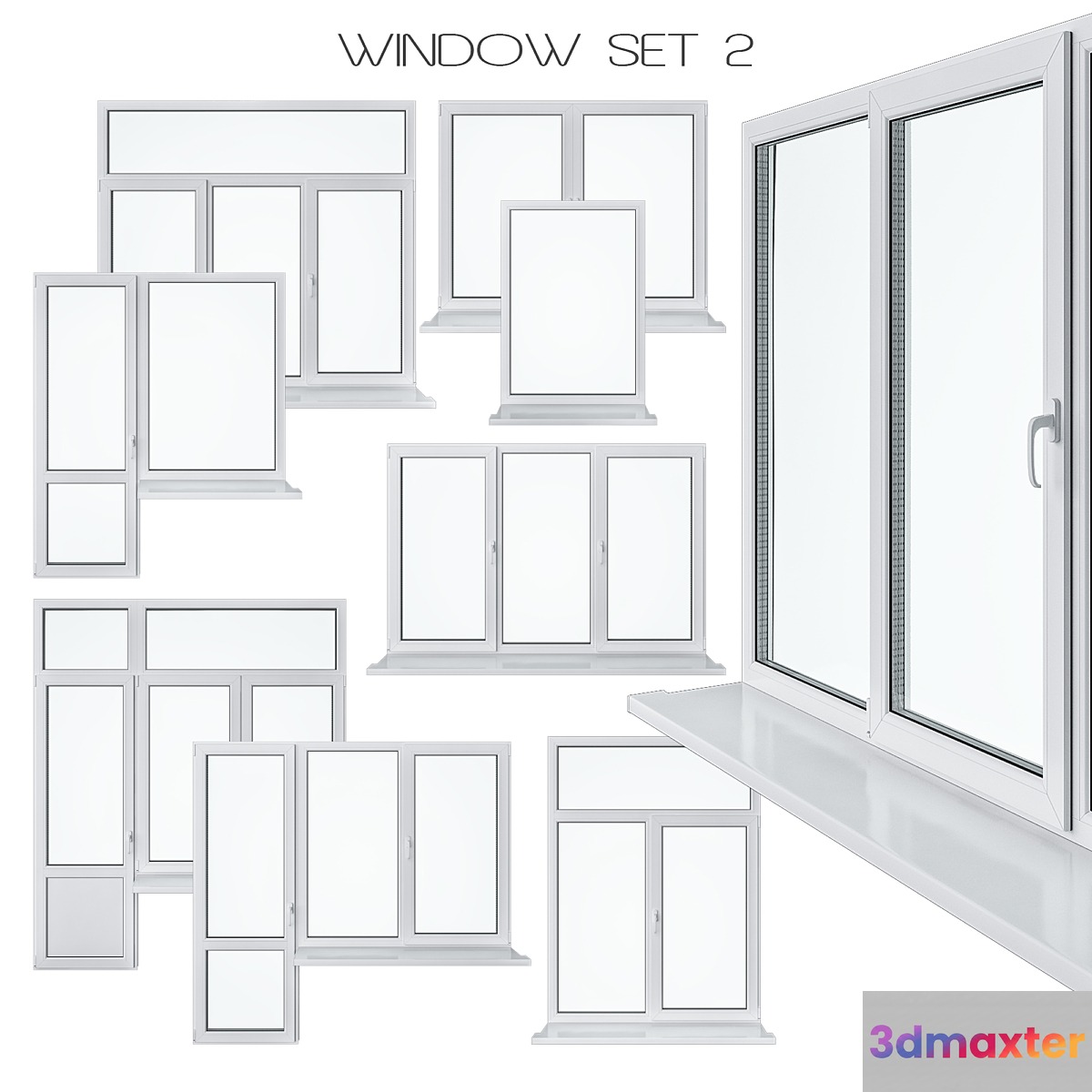 Window Set 2 3D Max