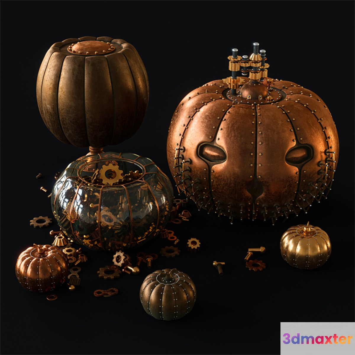 Steampunk Halloween 3D Max