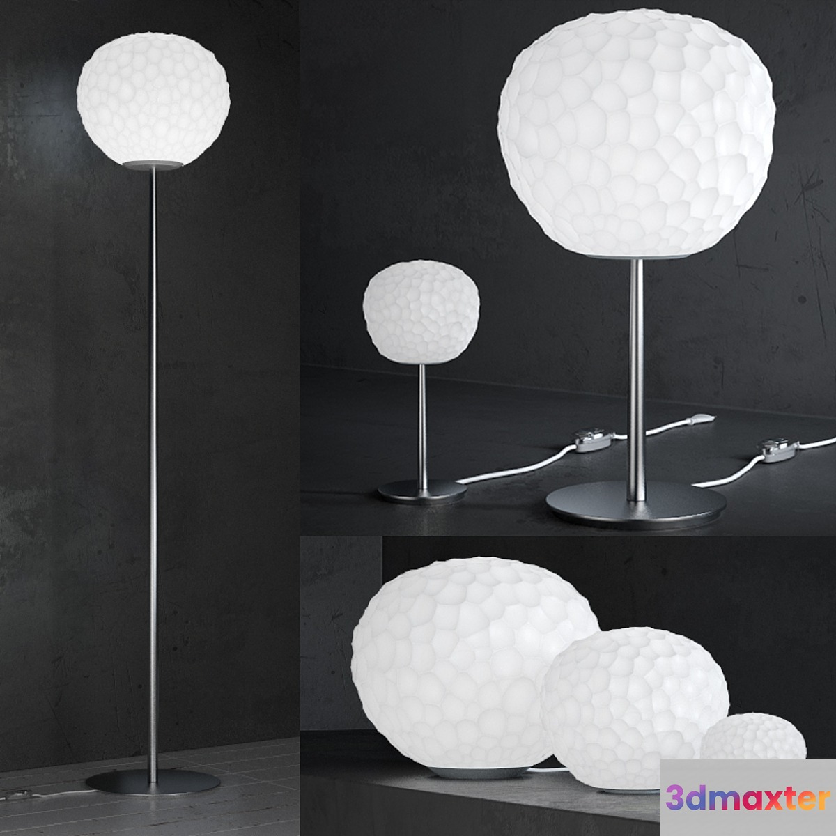 Meteorite lamp - floor and table collection 3D Max