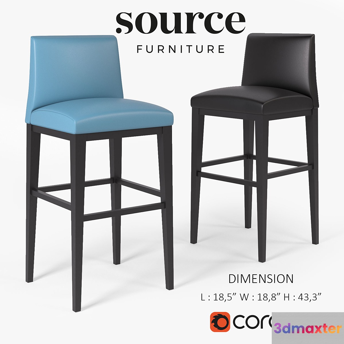 MALIBU BARSTOOL SF6T 3D Max