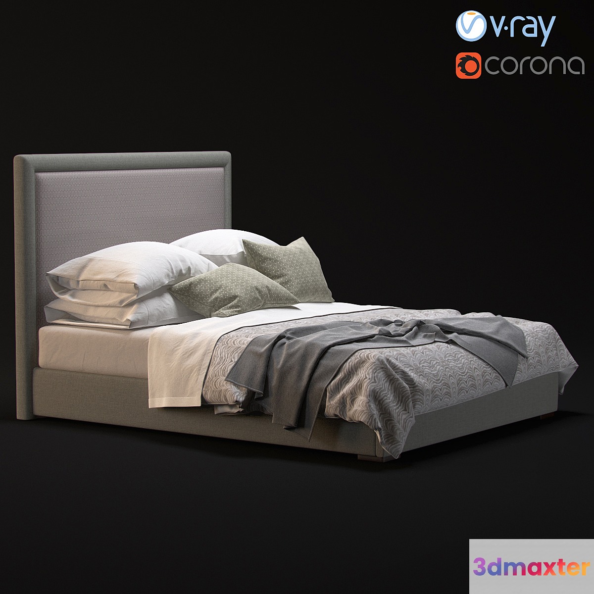 H62F Bedframe 3D Max