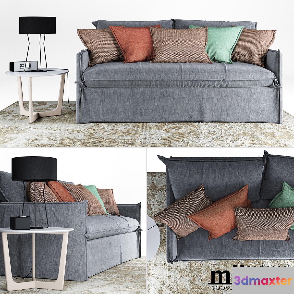 Sofa Milano bedding_Clarke 3D Max