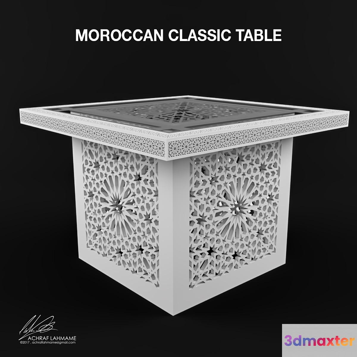 Moroccan Classic Table 3D Max