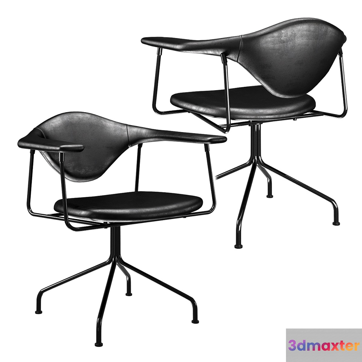Gubi Masculo Dining Chair Swivel 3D Max