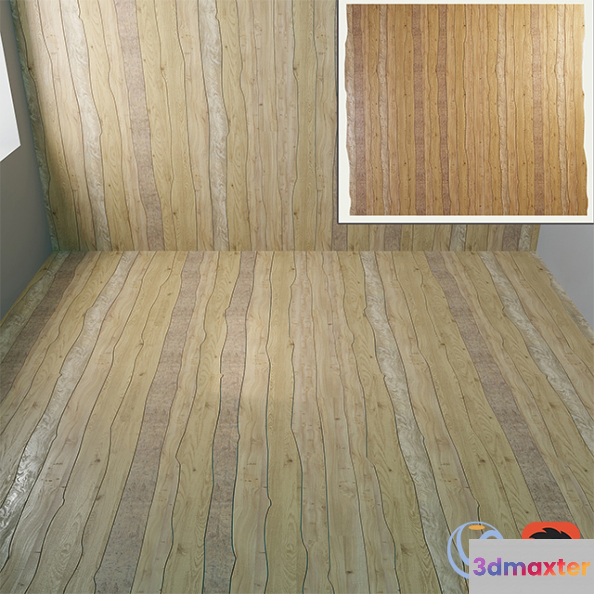 Wooden boards 3D Max