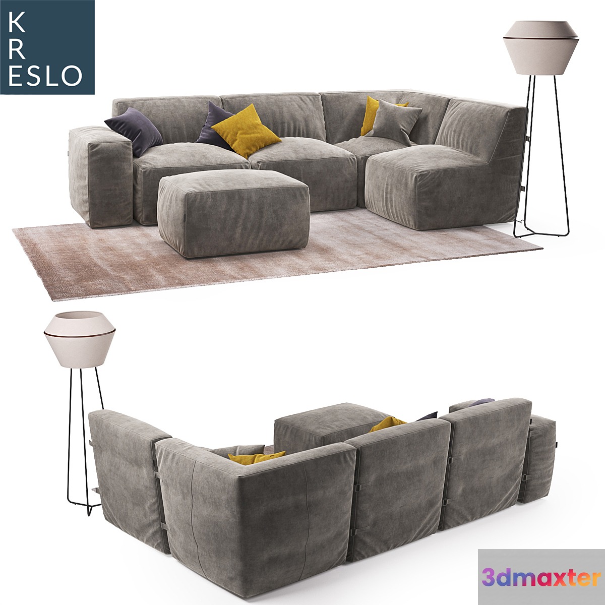 Modular frameless sofa