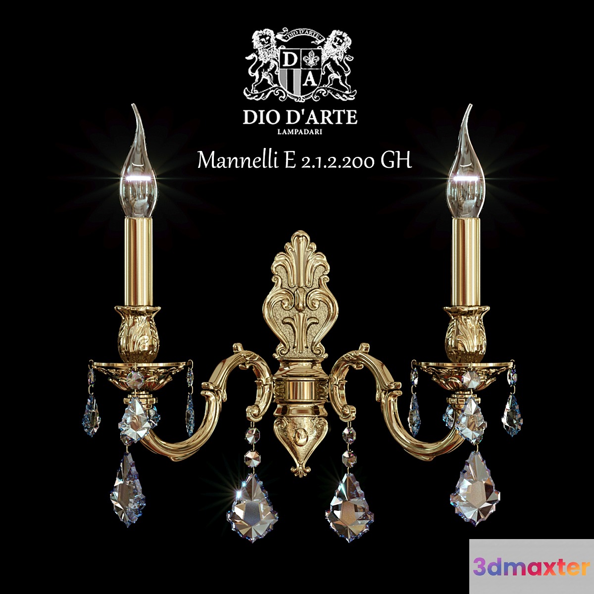 Sconce Dio D'Arte Mannelli E 2.1.2.200 GH 3D Max